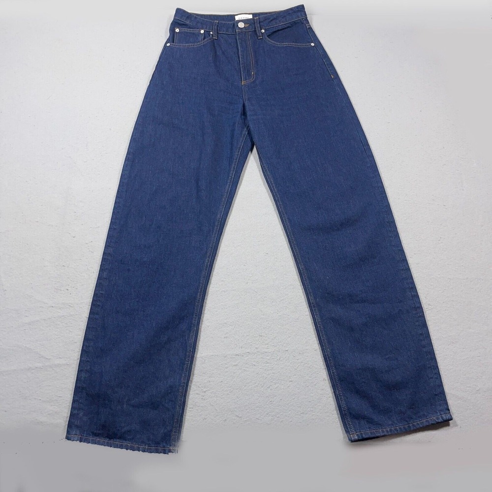 Frame Jeans Women 30 L High Rise Wide Leg Dark Wash Denim Modern 35" Inseam Tall